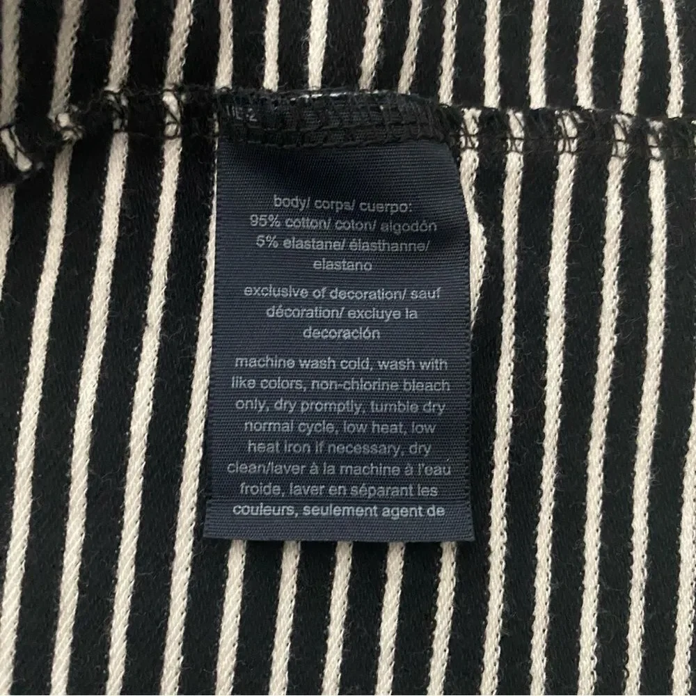 Tommy Hilfiger Stripe Puff Sleeve Jacket Large With Pockets Navy - Picture 10 of 13